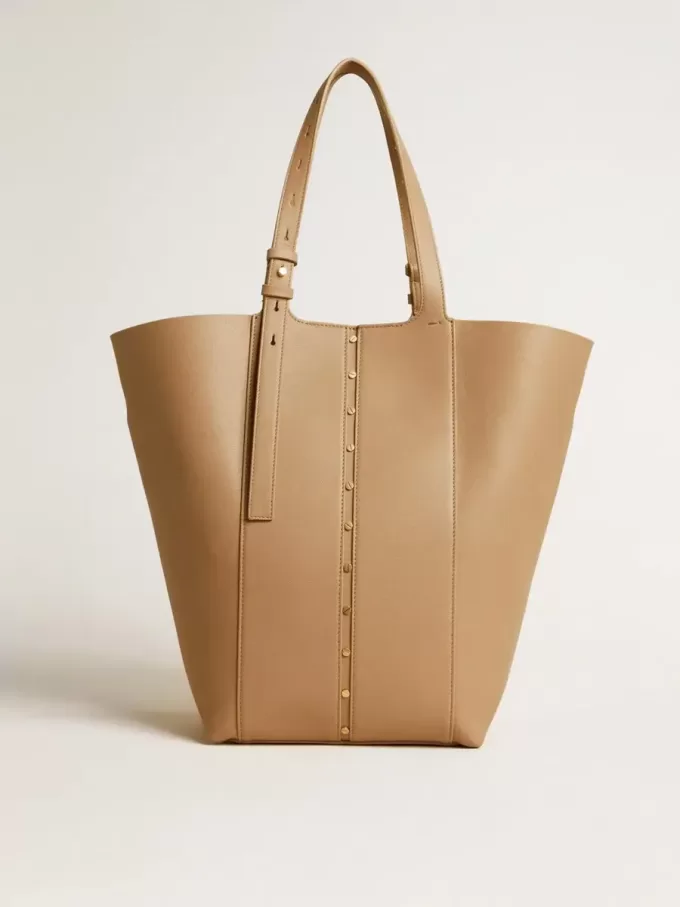 24/7 Bag North South aus cappuccinofarbenem Leder mit verstellbaren Griffen