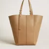 24/7 Bag North South aus cappuccinofarbenem Leder mit verstellbaren Griffen