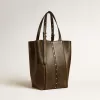 24/7 Bag North South aus schwarzem Distressed-Leder mit verstellbaren Henkeln