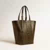 24/7 Bag North South aus schwarzem Distressed-Leder mit verstellbaren Henkeln
