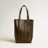 24/7 Bag North South aus schwarzem Distressed-Leder mit verstellbaren Henkeln