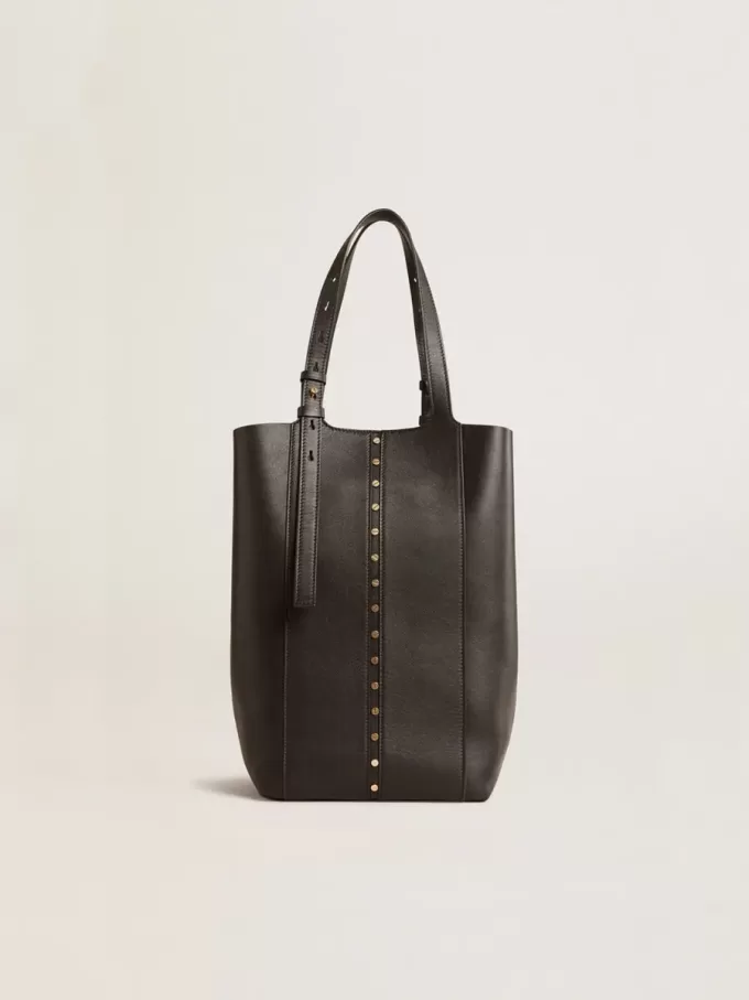 24/7 Bag North South aus schwarzem Leder mit verstellbaren Henkeln