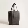 24/7 Bag North South aus schwarzem Leder mit verstellbaren Henkeln