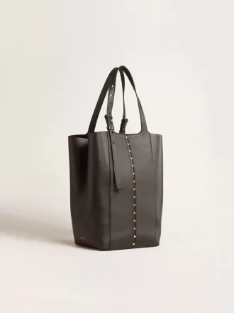 24/7 Bag North South aus schwarzem Leder mit verstellbaren Henkeln