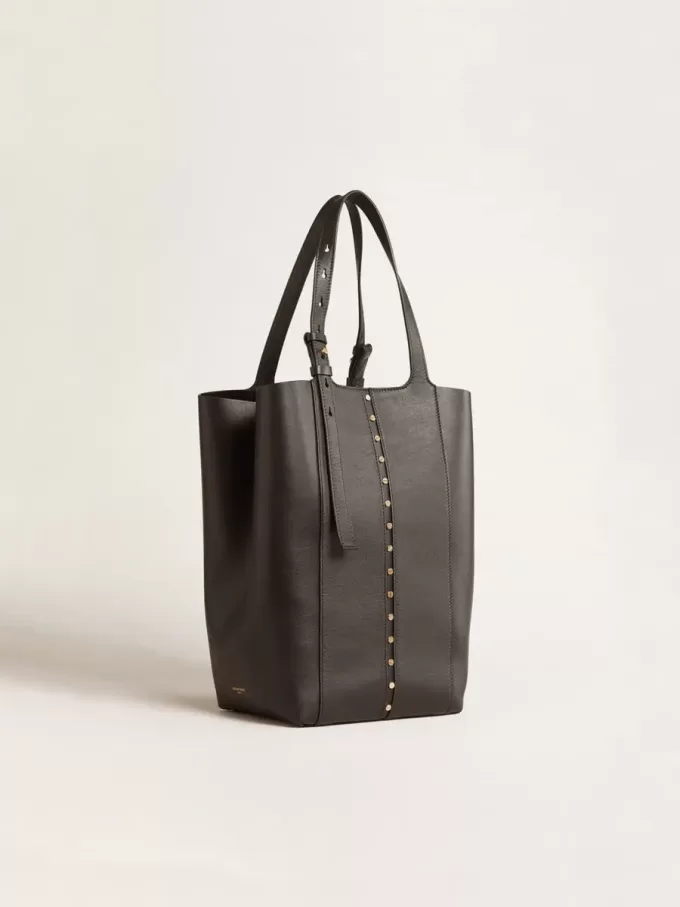 24/7 Bag North South aus schwarzem Leder mit verstellbaren Henkeln