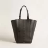 24/7 Bag North South aus schwarzem Leder mit verstellbaren Henkeln