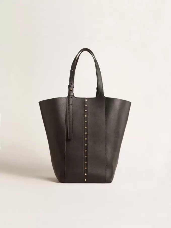 24/7 Bag North South aus schwarzem Leder mit verstellbaren Henkeln