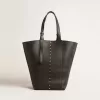 24/7 Bag North South aus schwarzem Leder mit verstellbaren Henkeln