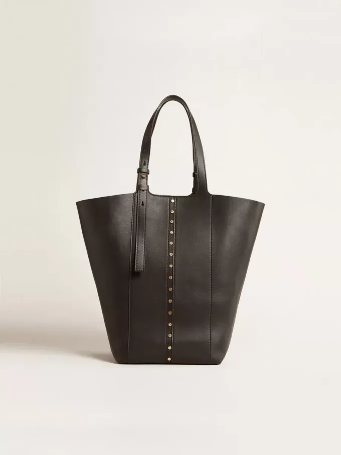 24/7 Bag North South aus schwarzem Leder mit verstellbaren Henkeln