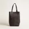 24/7 Bag North South aus schwarzem Leder mit verstellbaren Henkeln
