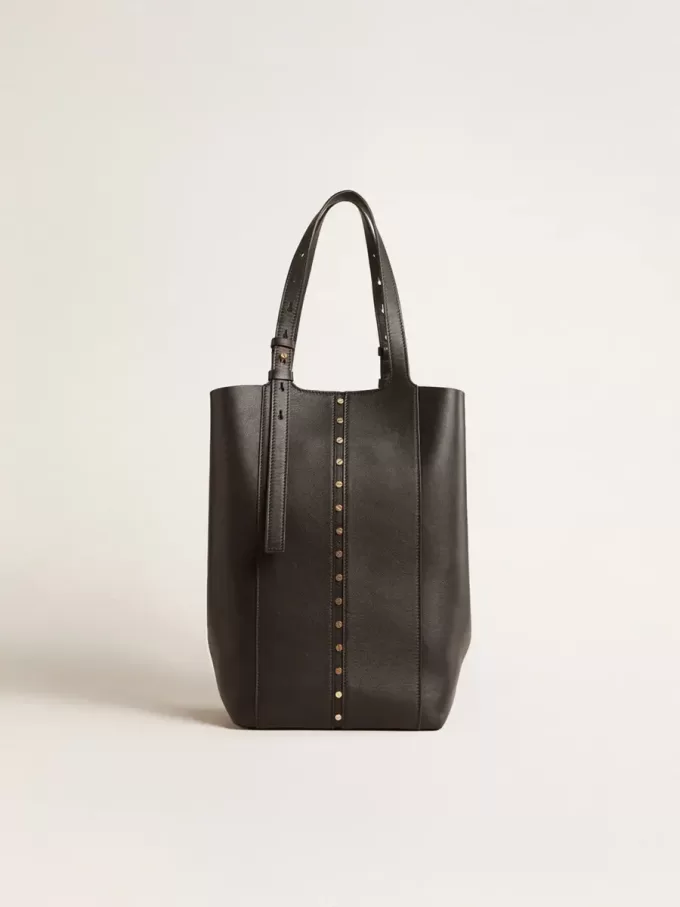 24/7 Bag North South aus schwarzem Leder mit verstellbaren Henkeln