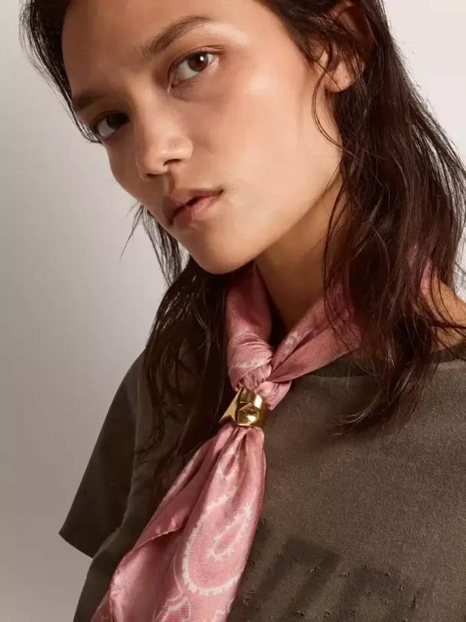 Altrosa Schal mit Paisley-Print