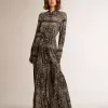 Anthrazitgraues Hemdkleid mit Paisley-Print Anthrazitgraues Hemdkleid mit Paisley-Print