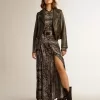 Anthrazitgraues Hemdkleid mit Paisley-Print Anthrazitgraues Hemdkleid mit Paisley-Print