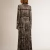 Anthrazitgraues Hemdkleid mit Paisley-Print Anthrazitgraues Hemdkleid mit Paisley-Print