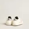 Baby Old School mit rosa Lederstern und silberner Lederfersenlasche