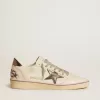 Ball Star aus Mesh und Leder mit metallischem Lederstern und Fersenlasche