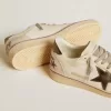 Ball Star aus Mesh und Leder mit metallischem Lederstern und Fersenlasche