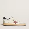 Ball Star aus Nappa mit braunem Nubuk-Stern und Nappa-Fersenlasche