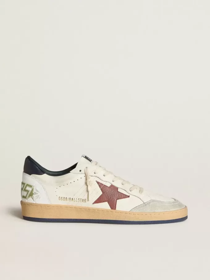 Ball Star aus Nappa mit braunem Nubuk-Stern und Nappa-Fersenlasche