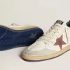Ball Star aus Nappa mit braunem Nubuk-Stern und Nappa-Fersenlasche