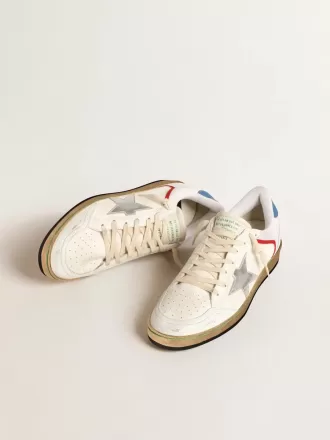 Ball Star aus Nappa und Mesh mit silbermetallischem Lederstern