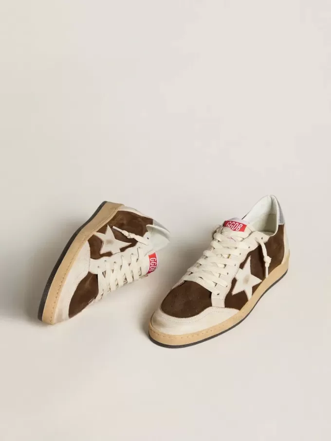 Ball Star aus Wildleder mit Lederstern und metallischer Lederferse