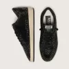 Ball Star aus Wildleder mit schwarzen Swarovski-Kristallen und schwarzem Wildlederstern