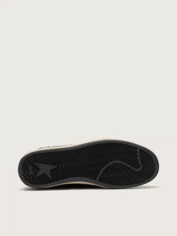 Ball Star aus Wildleder mit schwarzen Swarovski-Kristallen und schwarzem Wildlederstern