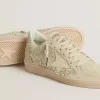 Ball Star aus Wildleder mit Swarovski-Kristallen und Perlen sowie Lederstern