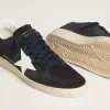 Ball Star für Damen aus dunkelblauem Wildleder mit Lederstern und Fersenlasche