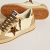 Ball Star für Damen aus Nappa und Wildleder mit Stern aus Ponyfell und metallischer Fersenlasche
