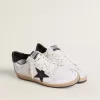 Ball Star für Damen aus Nappaleder mit schwarzem Stern und schwarzer Fersenlasche
