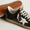 Ball Star für Damen aus schwarzem Wildleder mit weißem Lederstern Ball Star für Damen aus schwarzem Wildleder mit weißem Lederstern