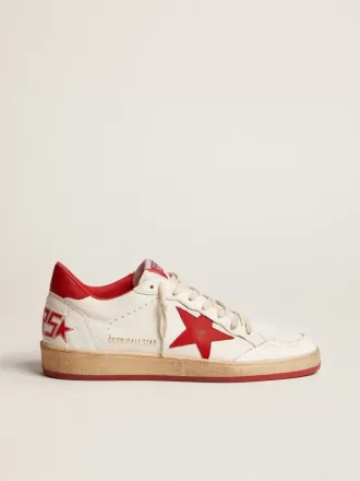 Herren-Sneaker „Ball Star” aus weißem Leder