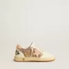 Ball Star Junior aus Glitzer und Nappa mit Lederstern und Fersenlasche