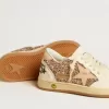 Ball Star Junior aus Glitzer und Nappa mit Lederstern und Fersenlasche