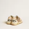 Ball Star Junior aus Glitzer und Nappa mit Lederstern und Fersenlasche