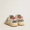 Ball Star Junior aus Nappa mit pfirsichrosa Glitzerstern und Fersenlasche