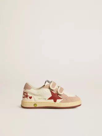 Ball Star Junior aus Nappaleder mit Nappastar und rosa Wildleder-Fersenlasche