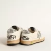 Ball Star Junior aus Nappaleder mit silbernem Glitzerstern und Fersenlasche