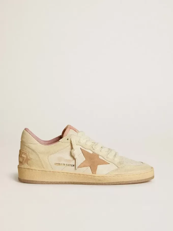 Ball Star LTD aus Leder und Wildleder mit Wildlederstern und Fersenlasche Ball Star LTD aus Leder und Wildleder mit Wildlederstern und Fersenlasche