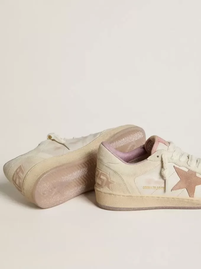 Ball Star LTD aus Leder und Wildleder mit Wildlederstern und Fersenlasche Ball Star LTD aus Leder und Wildleder mit Wildlederstern und Fersenlasche
