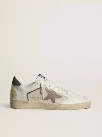 Ball Star LTD aus Mesh und Nappaleder mit grauem Lederstern und grüner Wildleder-Fersenlasche