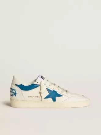Ball Star LTD aus Nappaleder mit türkisfarbenem Lederstern und weißer Fersenlasche