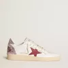 Ball Star LTD für Damen mit rotem Lederstern und pinkfarbenem Glitzer-Fersenlasche Ball Star LTD für Damen mit rotem Lederstern und pinkfarbenem Glitzer-Fersenlasche