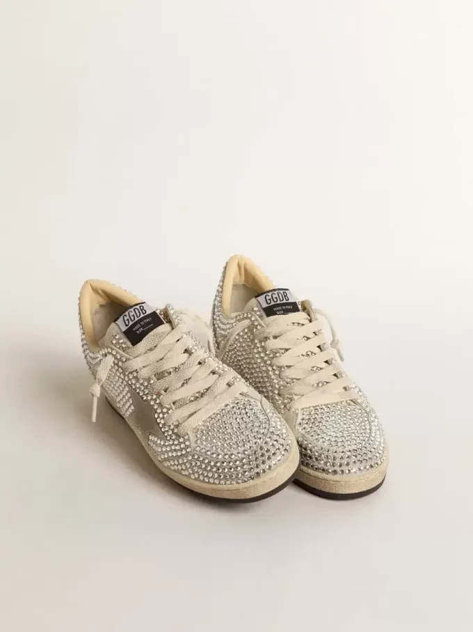 Ball Star LTD für Damen mit Swarovski-Kristallen und grauem Wildlederstern