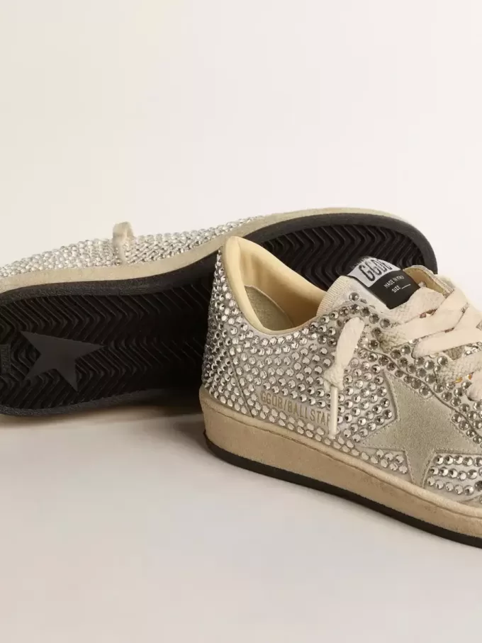 Ball Star LTD für Damen mit Swarovski-Kristallen und grauem Wildlederstern