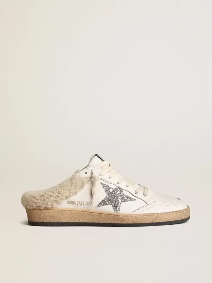 Ball Star Sabots mit Glitzerstern und Lammfellfutter