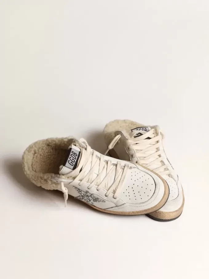 Ball Star Sabots mit Glitzerstern und Lammfellfutter